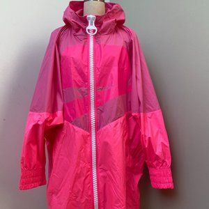 Rare Nike NSW Oversized Pink Fashion Jacket Windbreaker Poncho Coat